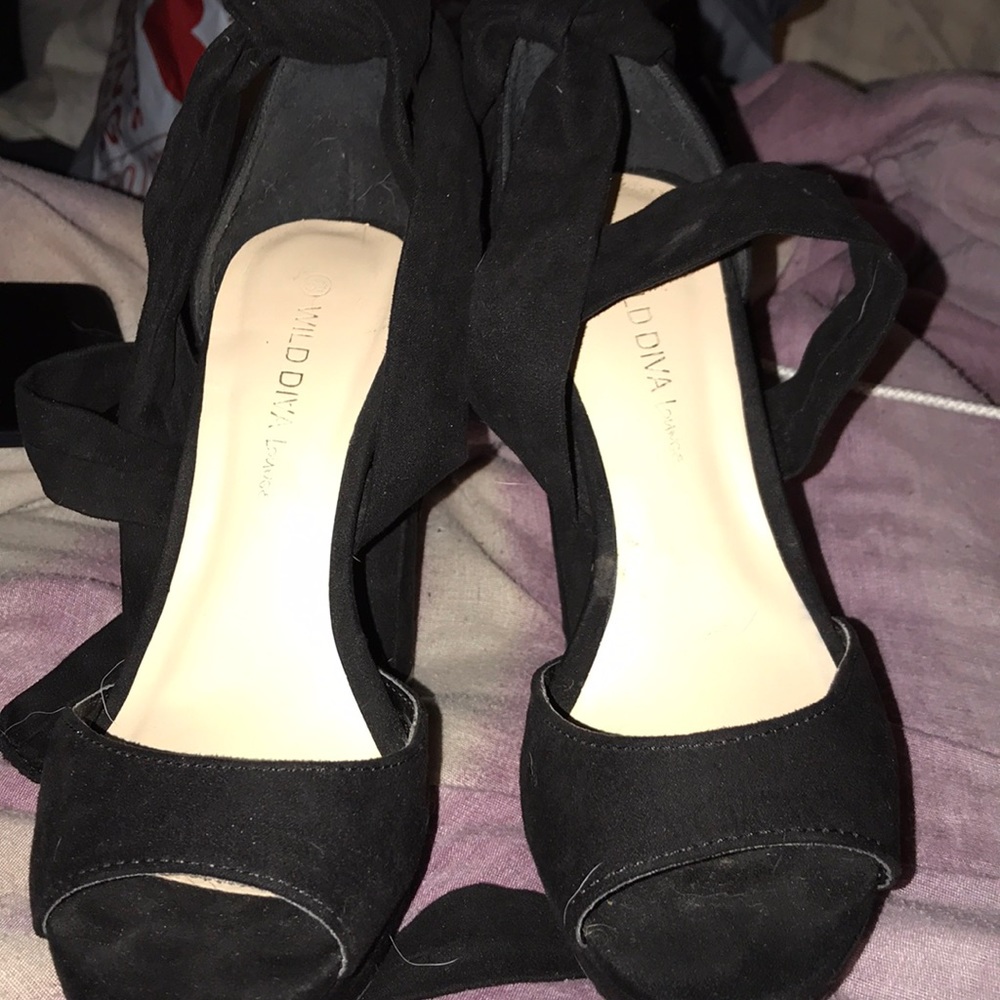 Strappy Black Heels